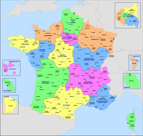 Carte de la France